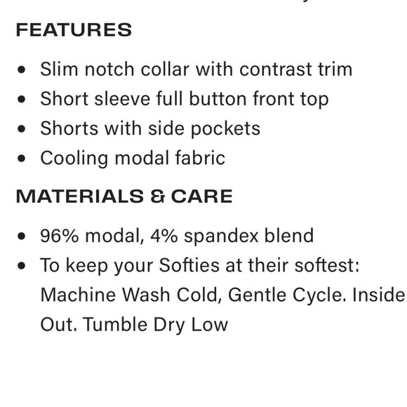 NWT Softies Short Sleeve Notch Collar Short Set Pink Pajamas Oprah Fav Gift $120 - Picture 3 of 5